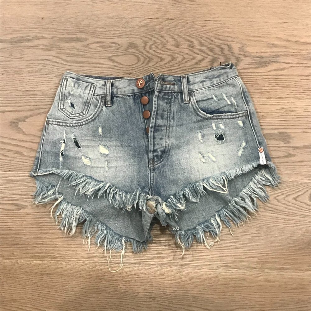 One by One Teaspoon Denim Shorts